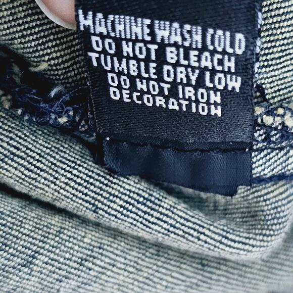 AHP Another Hype Piece Jean Flannel Jacket Mens Sz S NWOT Streetwear Y2K Hip Hop - Picture 8 of 8
